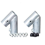 Zaunanfangs-Set für T-Pfosten - 1 Stück/Set, Farbe: Silber