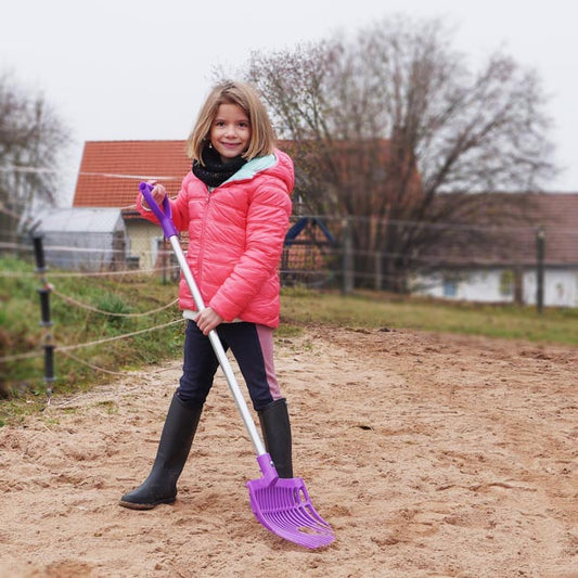 Ersatzstiel für Kindermistgabel mit Griff in verschiedenen Farben