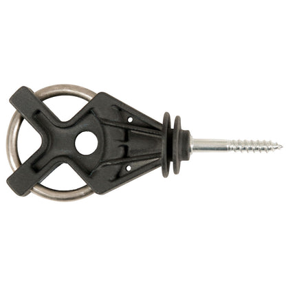 Torgriffisolator für Holzpfosten, schwarz - 6 Stück/Pack