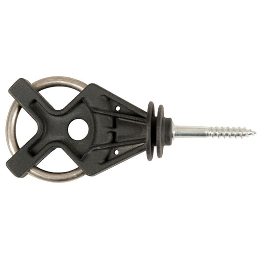 Torgriffisolator für Holzpfosten, schwarz - 6 Stück/Pack