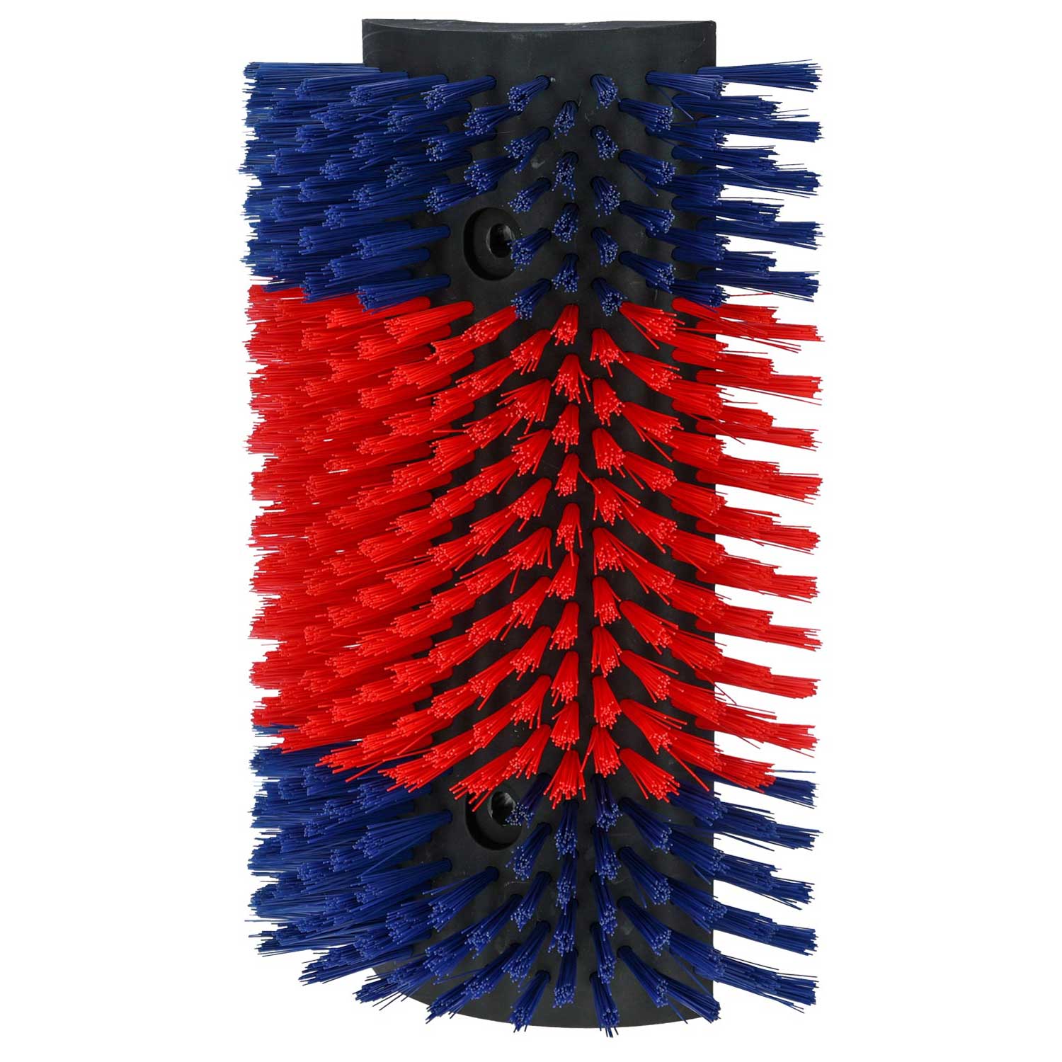 Halbrunde Kratzbürste XL mit Borsten - Farbe: Rot/Blau