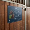 Boxen- und Stallschild mit Bild beschriftbar, Farbe: Blau
