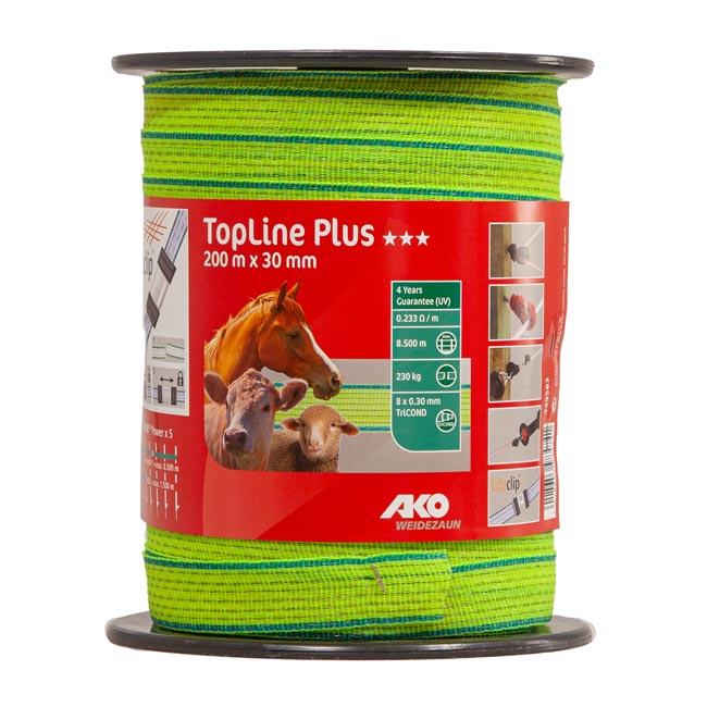 Weidezaunband neongelb/blau – 200m, 30mm