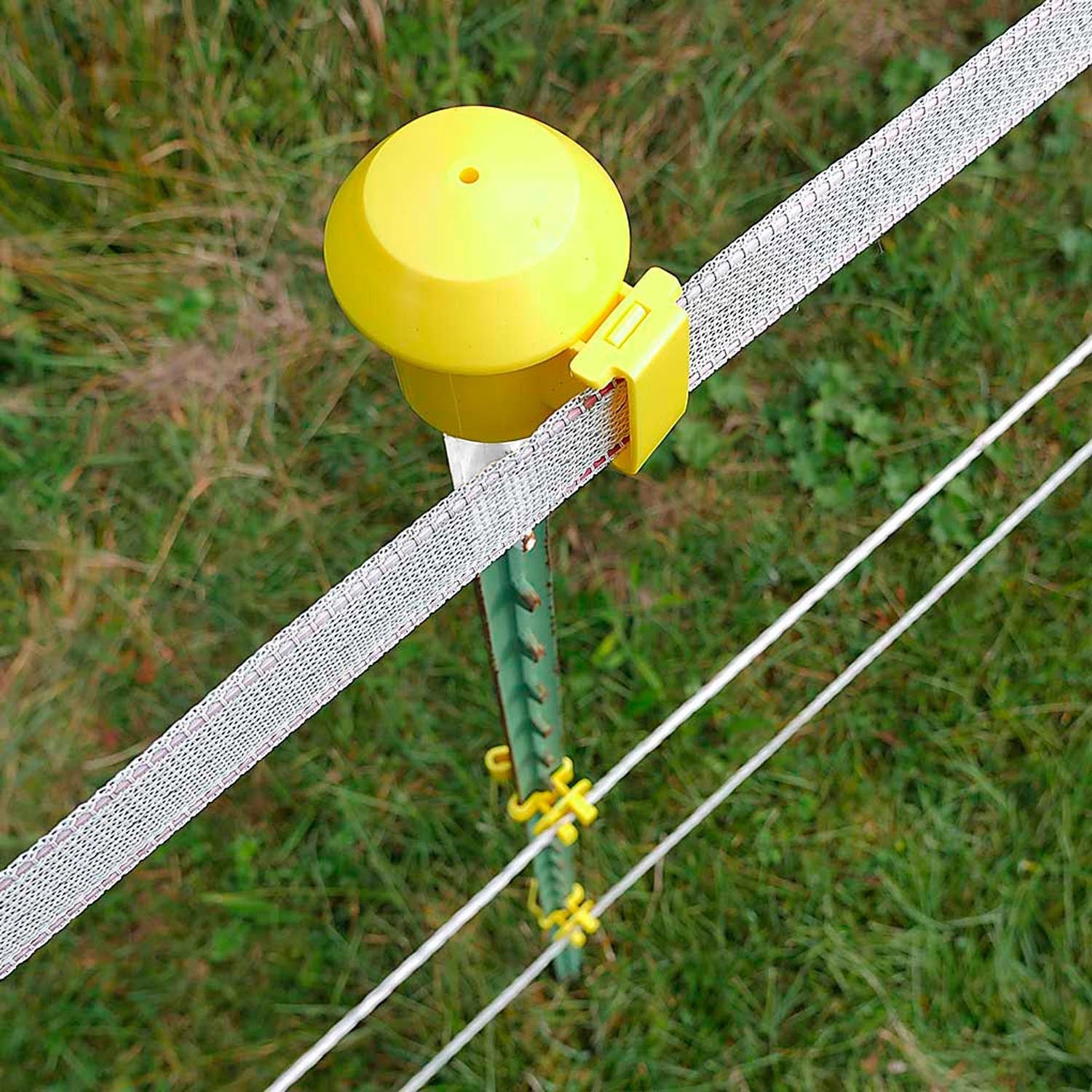 Metallpfahl T-Pfosten 213cm aus Schienenstahl, ohne Isolatoren