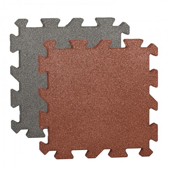 Gummi-Quadratmatte in rotbraun oder grau - fein grau 2,5 cm 0