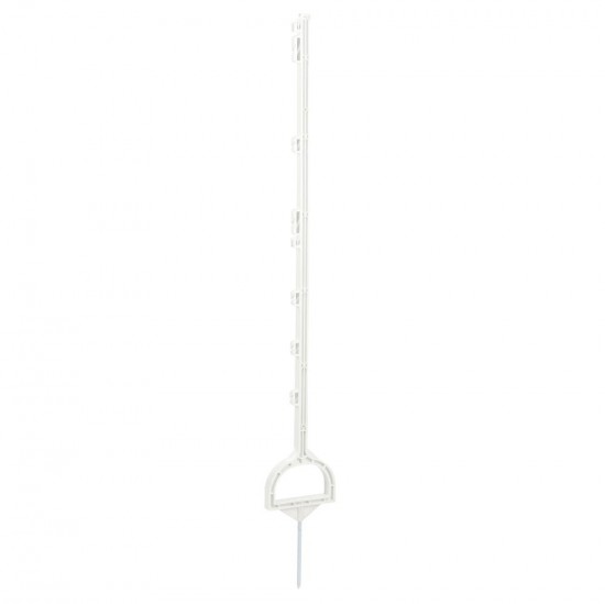 Kunststoffpfahl  mit Steigbügel 158cm, weiß 0