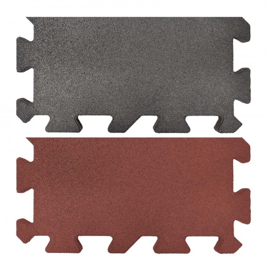 Seite für Quadrat Stallmatte in rotbraun oder grau - fein grau 2,5 cm 0