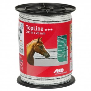 Weidezaunband TopLine - 200 m, 20 mm, versch. Farben schwarz 0